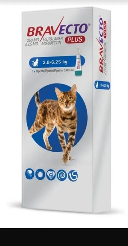 Bravecto Transdermal Gatos De 2,8 A 6,25 Kg - 250 Mg