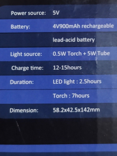 Imagen 2 de 2 de Lámpara Recargable Led. Mini
