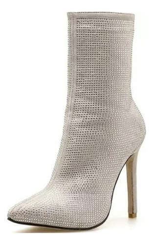 Botas De Tacón Alto De Talla Grande Zapatos De Mujer Brillo