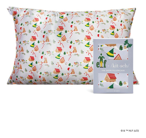 Fronha Kitsch X Elf Periwinkle Christmas Satin Queen