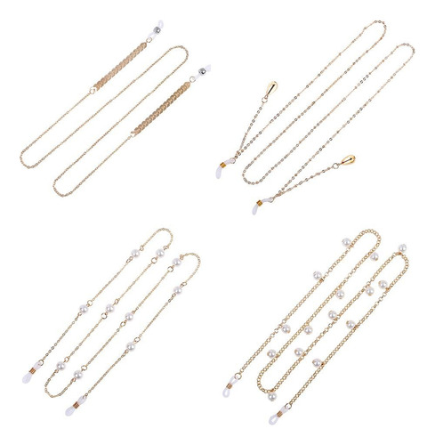 X Cadena Para Gafas De Sol Con Forma De Perlas, Soporte
