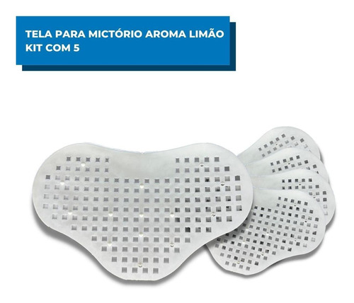 Kit Com 5 Telas Para Mictório Com Fragrância Aroma De Limão