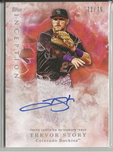 2017 Topps Inception Autografo Red Parallel Trevor Story /75