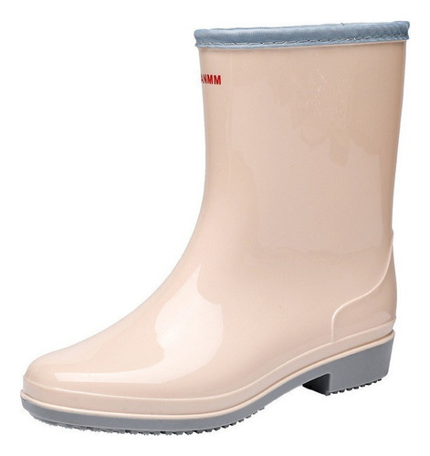 Botas Lluvia A Media Pantorrillapvc Con Estilo Para Mujer