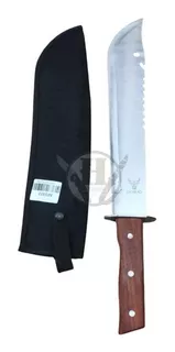 Machete Isleño Ox Head Nf5922 Inox Mango Madera Funda Caza