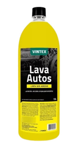 Lava Autos Vintex 1,5l Concentrado Neutro Shampoo Automotivo