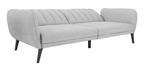 Sofa Cama Tessa Lino Gris Sala Sofa Sillon Mueble Pieza