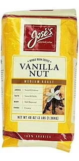 Jose's Whole Bean Coffee Vanilla Nut Value Paquete De 2, 3 L