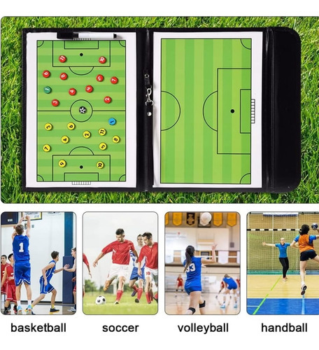 Tablero Táctico Plegable De Futbol Magnético Entrenadores