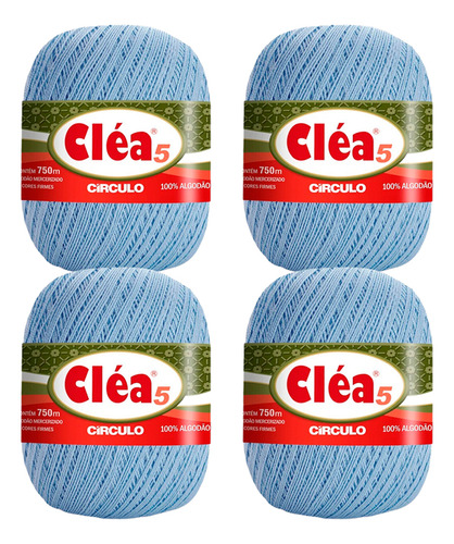 Línea transparente de 5 círculos, 4 unidades, color 2927 Aquario