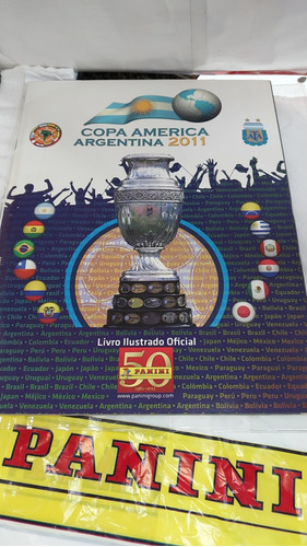 Álbum Copa América 2011 Completo Colado + Capa Plástica 