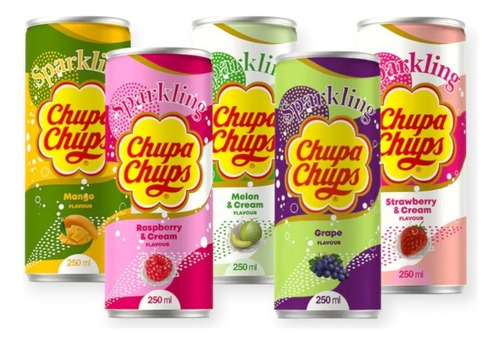 Refresco Cupa Chups Sabor Fresa Con Crema 250ml Corea