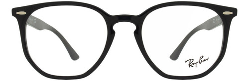 Óculos Ray Ban Hexagonal Preto Brilho - Unissex 52cm