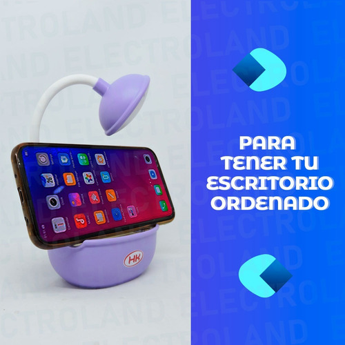 Imagen 6 de 10 de Velador Led Flexible Lampara Portacelular Lapicero Recargabl