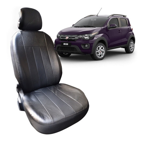 Funda Cubre Asiento Cuerina Acolchada Fiat Mobi