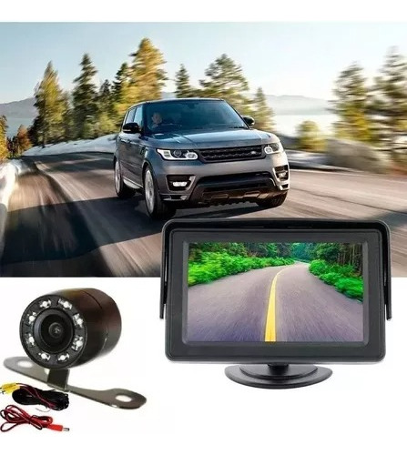 Câmera De Ré Automotiva Visão Nortuna + Tela Retrovisor Lcd