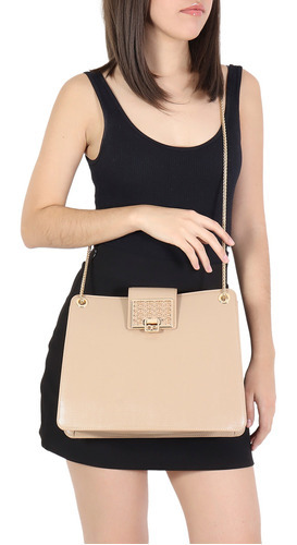 Bolsa de pele de animal Cloe Large Look para mulheres, cor marrom
