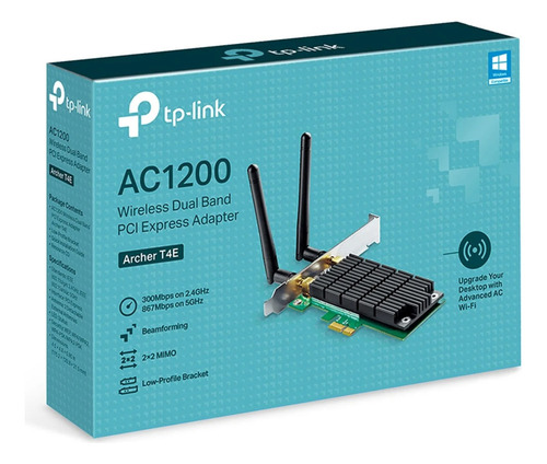 Adaptador Pci Express inalámbrico TP-Link Archer T4e Ac1200