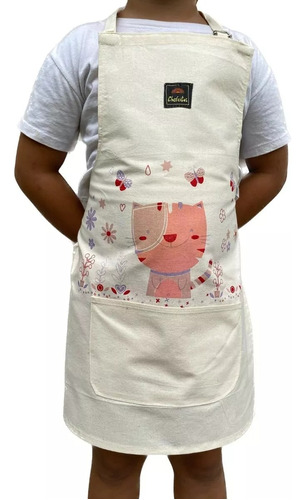 Conjunto Kit Infantil Delantal Estampado Gatitos Y Gorro Niños Chicos Niñas Cocina Manualidades Diversion Creatividad Oficio Ideal Cocinar Disfraz Indumentaria Pequeños Cocineros Chefs Aprendizaje