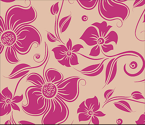 Papel De Parede Adesivo Lavável Floral Magenta