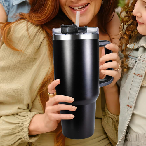 Termo Acero Inoxidable 40oz Vaso Térmico Mantiene Frio Negro