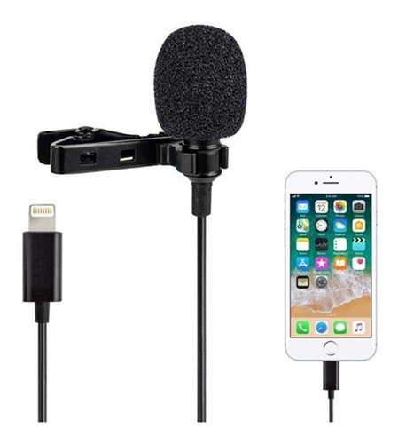 Micrófono De Solapa Para iPhone/ Lightning/ iPad