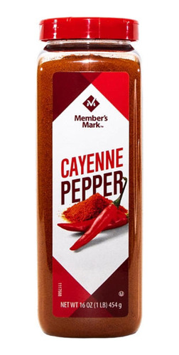 Cayenne Pepper Members Mark Pimienta Cayenne 454g Importado