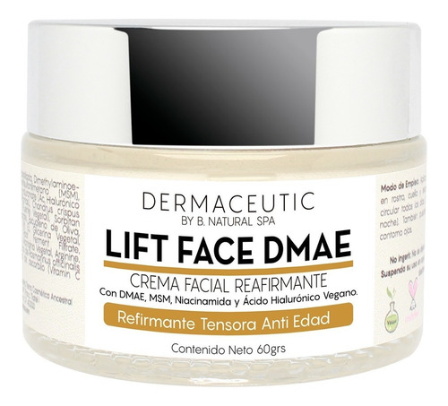 Crema Facial Reafirmante, Tensora Y Rejuvenecedora DMAE Todo tipo de piel