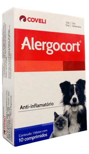 Alergocort 10 Comprimidos Coveli Para Cachorros E Gatos