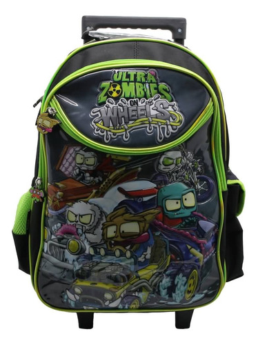 Mochila Escolar Zombie Infection Carrera Auto Con Carro