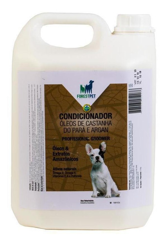 Condicionador Óleo De Castanha Pará E Argan Forest Pet 5l