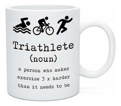 Taza De Té Y Café Limalima Funny Triatlón, 11 Oz, Triatleta