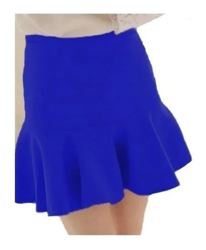 Saia peplum cheap curta