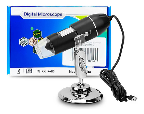 Microscópio Digital Usb Zoom 1000x Câmera 2.0mp + Nf