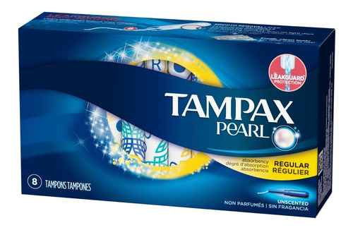 Imagen 4 de 7 de Tampones Regular Tampax Pearl 8 Unidades