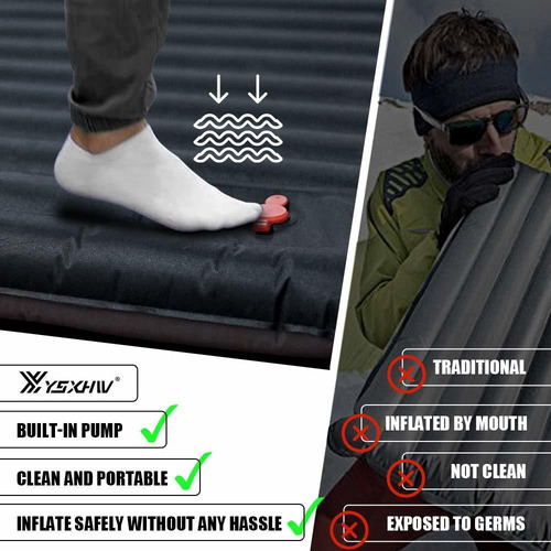 Sxhw Colchoneta De Dormir Para Acampar Con Almohada Col...