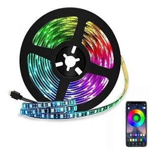 Cinta Led Rgb Bluetooth Luces Usb Tv Hogar Música 5mts