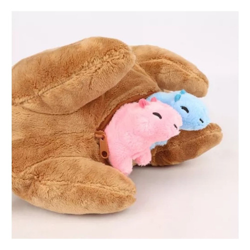 Capibara Peluche Mamá Con 4 Peluches Capibara Bebé,5 Pcs