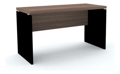 Mesa Reta Para Escritorio Pe 40 Pandin Móveis 150x60 Walnut Cor Preto