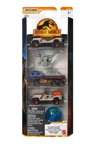 Pack X5 Jurassic World Dominion Matchbox Mattel