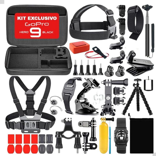 Kit Para Camera Gopro Hero 9 4k Com 65 Acessórios Exclusivo