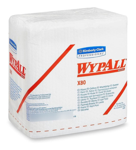 Wypall X80 Toallas De 1/4 De Doblez - 200/paq