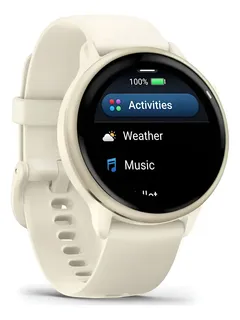 Garmin Vivoactive 6 Lunar Gold Dourado Creme