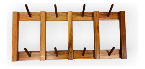 Perchero Nórdico De Pared 100cm Petiribi Macizo Marrón Claro