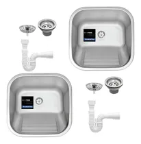 Comprar 2 Tanque Tramontina 40x40 Hera 25l Inox Acetinado Lavanderia