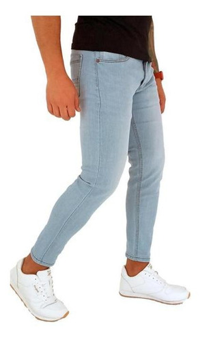 Imagen 3 de 3 de Jeans Elasticados Hombre Strech Celeste