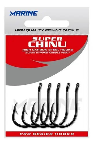Anzol Marine Sports Super Chinu Blacknickel N°2 Cart. 50 pçs