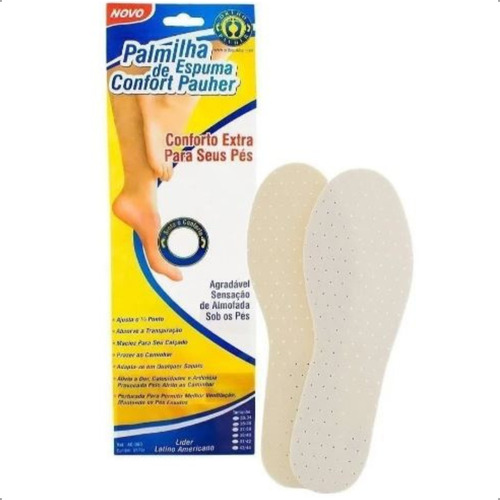 Palmilha Ortopedica Espuma Almofada Sob Os Pés Ortho Pauher Tamanho da palmilha 41/42