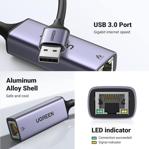 Adaptador Usb 3.0 A Ethernet Ugreen - Nintendo Switch,