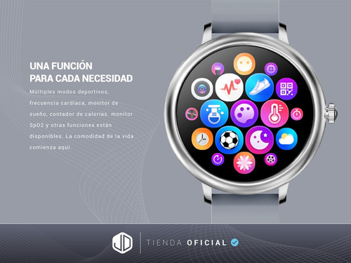 Smartwatch Reloj Inteligente Jd Paris Plata + Malla +cuota-*